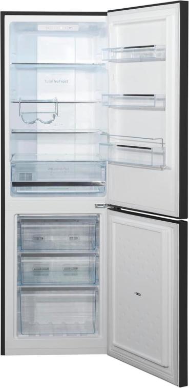 Amica AKG 3875 S Stand Kühl-Gefrierkombination, 54 cm breit, 231 L, NoFrost, Supergefrieren, Superkühlen, Edelstahloptik schwarz