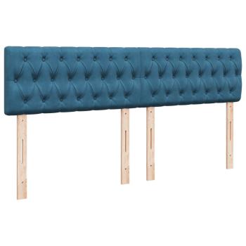 Boxspringbett mit Matratze Blau 200x200 cm Samt