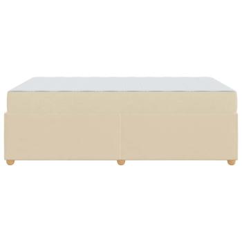 Bettgestell mit Matratze Creme 120 x 190 cm Stoff