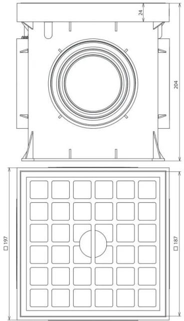 Dehn UFTSK 197X197X204 K UF-Trennstellenkasten ohne Trennstelle, 197x197x204mm, grau (549051)