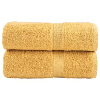ARDEBO.de - Premium-Gästetücher SOLUND 2 Stk. Gold 30x50 cm 600 g/m²