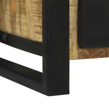 Badezimmermöbel Set mit Tür 2 pcs Braun Massives Mango-Holz