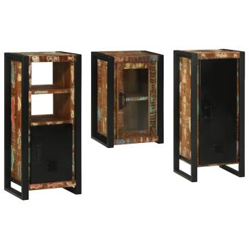 ARDEBO.de - Badezimmermöbel Set 3 pcs Mehrfarbig Massives recyceltes Holz