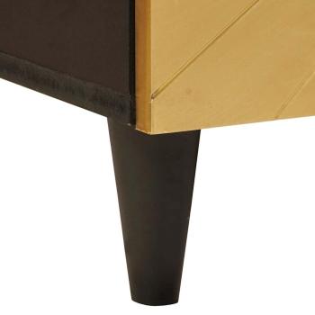 Badezimmermöbel-Sets 4 pcs Schwarz und Gold 38 x 33 x 160 cm