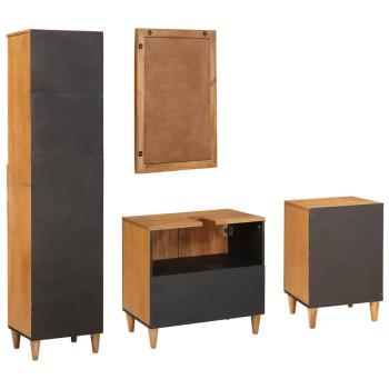 Badezimmermöbel Set mit Schubladen 4 pcs Braun 38 x 33 x 160 cm