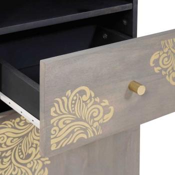 Badezimmerschrank-Set 5 stk. Grau 62 x 33 x 58 cm