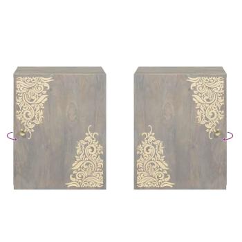 Badezimmerschrank-Set 5 stk. Grau 62 x 33 x 58 cm