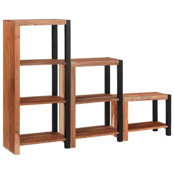 Bücherregal 3 pcs Braun 50 x 30 x 110 cm Massivholz Akazie