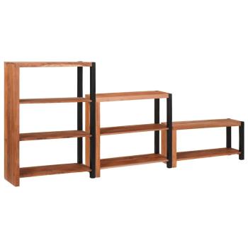 Regal 3 pcs Braun 80 x 30 x 110 cm Massivholz Akazie