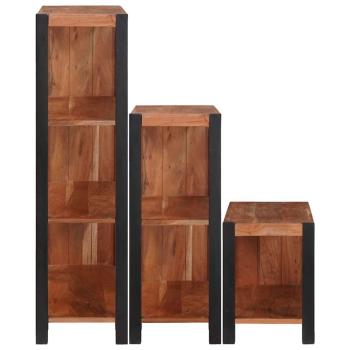 Regal 3 pcs Braun 80 x 30 x 110 cm Massivholz Akazie