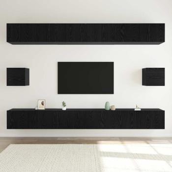 TV-Schrank-Set 8 pcs Schwarze Eiche 100 x 30 x 30 cm