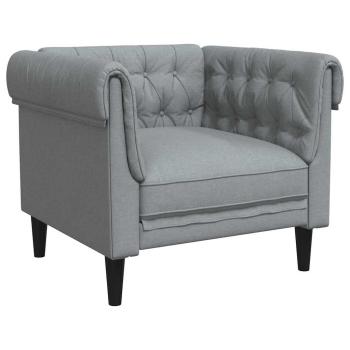 Sofa Set 3 pcs Hellgrau Stoff