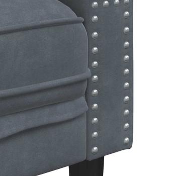 Sofa Set 3 pcs Dunkelgrau Samt