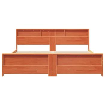 Bettgestell Wachsbraun 200 x 200 cm Massivholz Kiefer