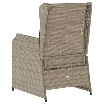 Gartenbank mit Kissen 2 pcs Hellgrau Poly Rattan