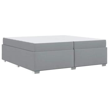 Bettgestell Hellgrau 200 x 200 cm Stoff