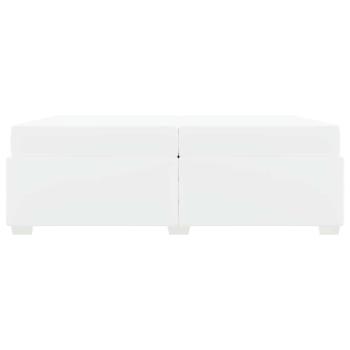 Bettgestell Weiß 200 x 200 cm Kunstleder