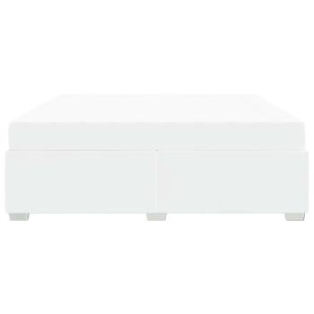 Bettgestell Weiß 200 x 200 cm Kunstleder