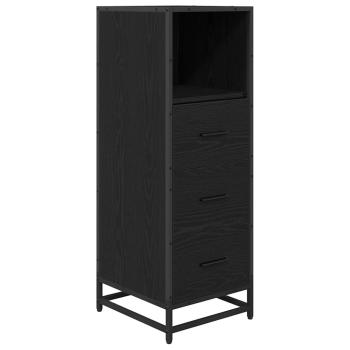 Badezimmermöbel Set 3 pcs Schwarze Eiche 35 x 37,5 x 100 cm
