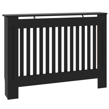 Heizkörperabdeckung 2 pcs Schwarz 112 x 19 x 81.5 cm