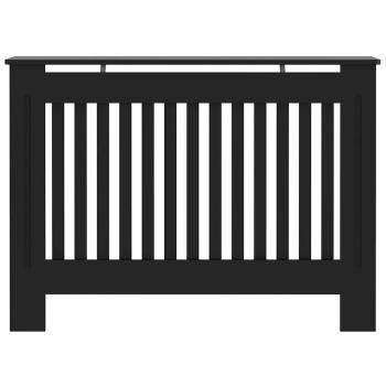 Heizkörperabdeckung 2 pcs Schwarz 112 x 19 x 81.5 cm