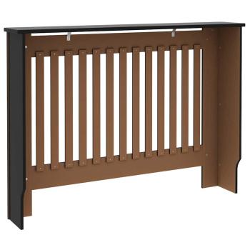 Heizkörperabdeckung 2 pcs Schwarz 112 x 19 x 81.5 cm