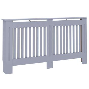 Heizkörperabdeckung 2 pcs Grau 152 x 19 x 81.5 cm Holzwerkstoff
