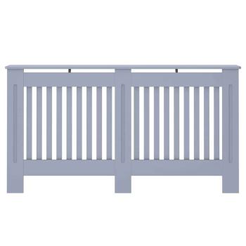 Heizkörperabdeckung 2 pcs Grau 152 x 19 x 81.5 cm Holzwerkstoff