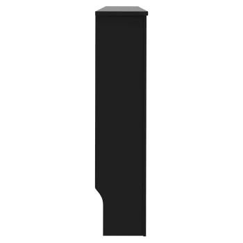 Heizkörperabdeckung 2 pcs Schwarz 152 x 19 x 81.5 cm