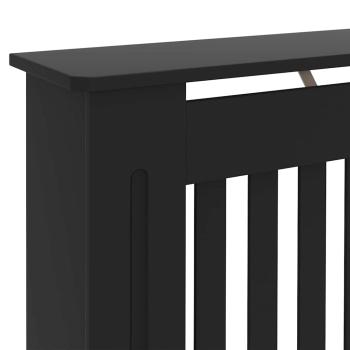 Heizkörperabdeckung 2 pcs Schwarz 152 x 19 x 81.5 cm