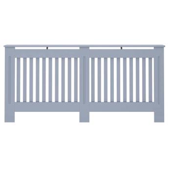 Heizkörperabdeckung 2 pcs Grau 172 x 19 x 81.5 cm Holzwerkstoff