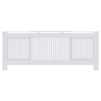Heizkörperabdeckung 2 pcs Weiß (142-205) x 20.5 x 81.5 cm