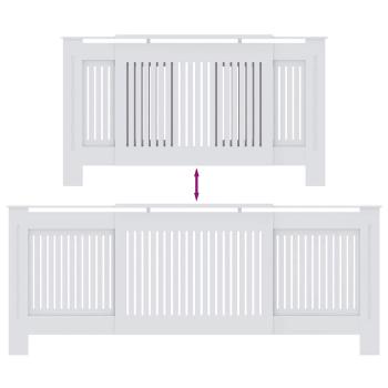 Heizkörperabdeckung 2 pcs Weiß (142-205) x 20.5 x 81.5 cm