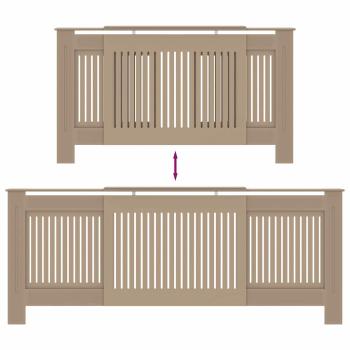 Heizkörperabdeckung 2 pcs Braun (142-205) x 20.5 x 81.5 cm