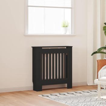 ARDEBO.de - Heizkörperabdeckung 2 pcs Schwarz 78 x 19 x 81.5 cm