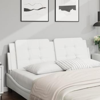 ARDEBO.de - Kopfteil-Kissen "Zadar" Weiß 152 cm Kunstleder