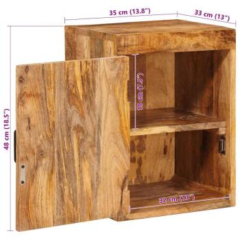 Nachttisch Braun 35 x 33 x 48 cm Massives Mango-Holz
