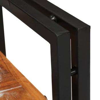 Nachttisch Braun und Schwarz Massivholz recycelt