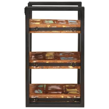Nachttisch 2 pcs Braun und Schwarz Massivholz recycelt