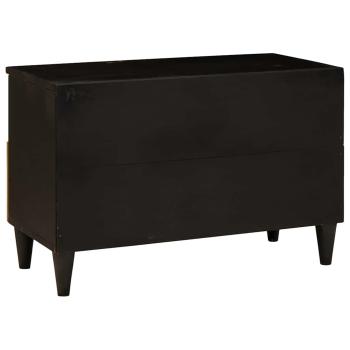 TV-Schränk Schwarz und Gold 70 x 33 x 46 cm massives Mangoholz