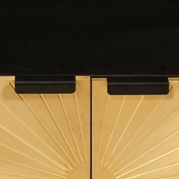 Couchtisch Schwarz und Gold 80 x 50 x 40 cm