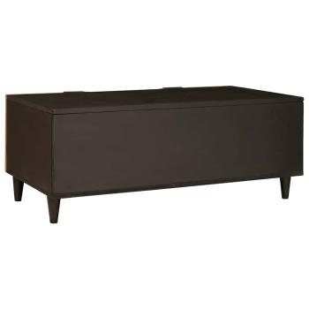 Couchtisch Schwarz und Gold 100 x 54 x 40 cm massives Mangoholz