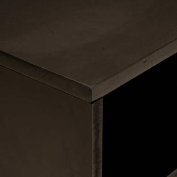 TV-Schränk Schwarz und Gold 80 x 33 x 46 cm massives Mangoholz