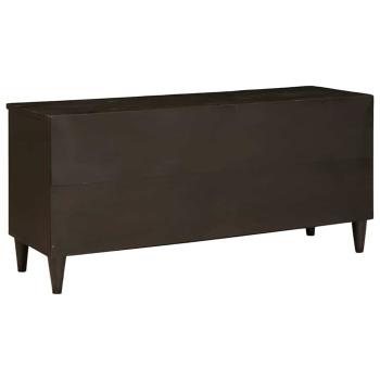 TV-Schränk Schwarz und Gold 100 x 33 x 46 cm massives Mangoholz