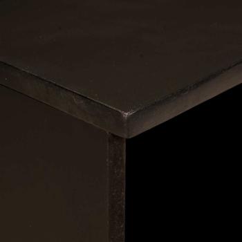 TV-Schränk Schwarz und Gold 100 x 33 x 46 cm massives Mangoholz