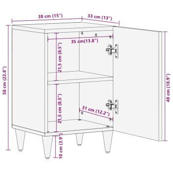 Badezimmer Schrank mit Regal Schwarz und Gold 38 x 33 x 58 cm