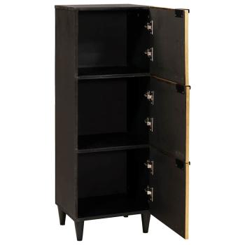 Beistellschrank mit Tür Schwarz und Gold 40 x 33.5 x 110 cm