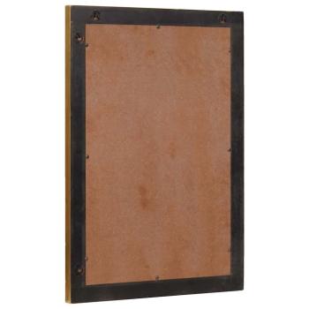 Badezimmer Spiegel Schwarz und Gold 50 x 2,5 x 70 cm