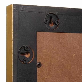 Badezimmer Spiegel Schwarz und Gold 50 x 2,5 x 70 cm