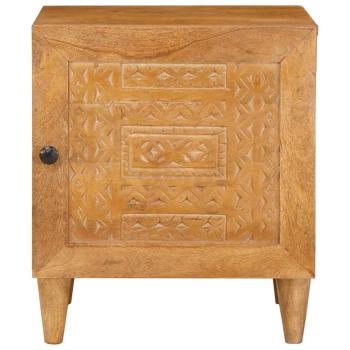 Nachttisch 2 pcs Hellbraun 40 x 33 x 46 cm massives Mangoholz